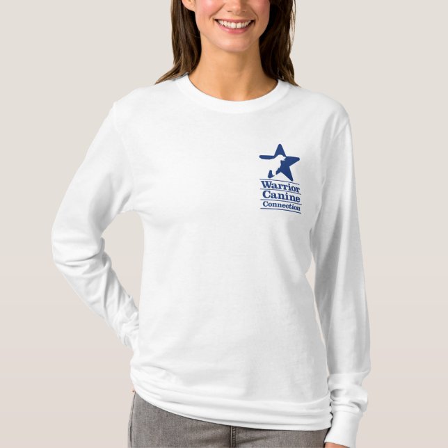 EPW pawprints ladies long sleeve T-Shirt (Front)
