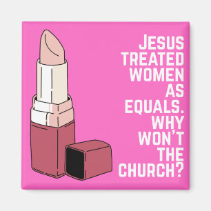 Equal in His Eyes – Christian Square Magnet