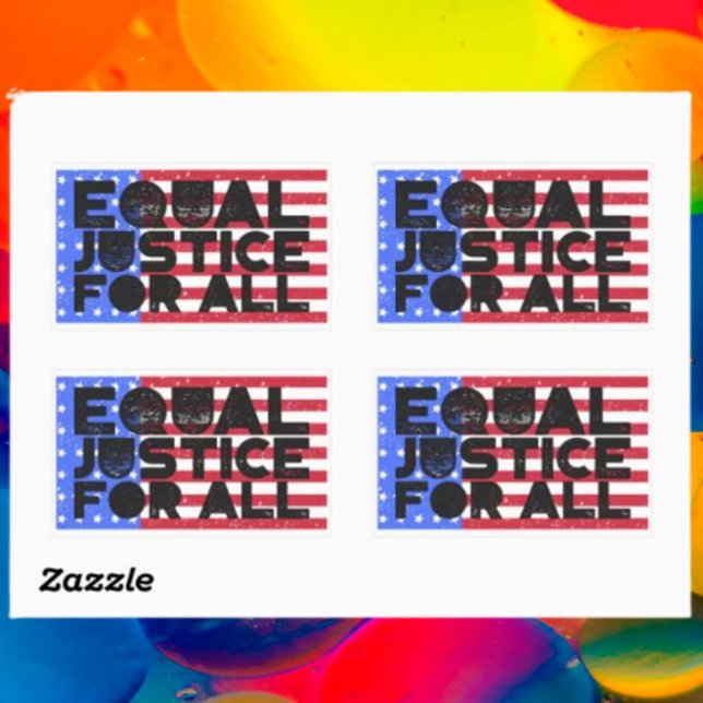Equal Justice For All – American Flag Stickers (Creator Uploaded)
