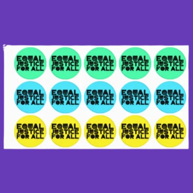 Equal Justice For All – Round Bold Message Sticker (Creator Uploaded)