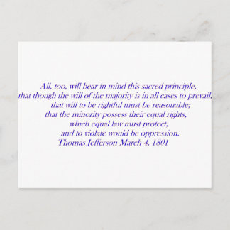 Equal law must protect.... postcard