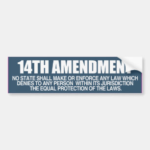 EQUAL PROTECTION OF THE LAW -.png Bumper Sticker