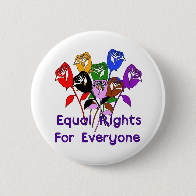 Equal Rights 6 Cm Round Badge (Front)
