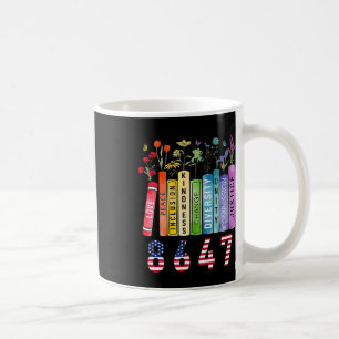 Equal Rights Book Flower Anti Trump Feminist Women Coffee Mug