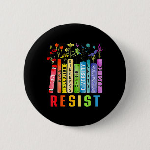 Equal Rights Book Flower Trump Women Rights Femini 6 Cm Round Badge