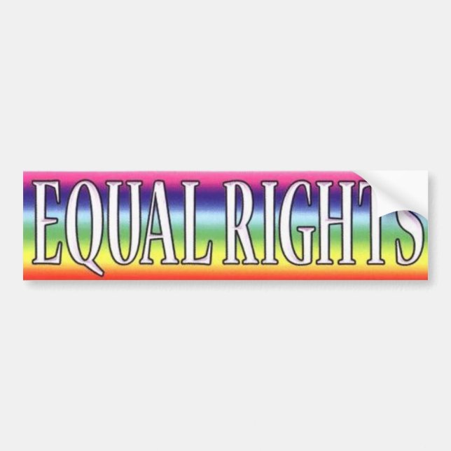 EQUAL RIGHTS BUMPER STICKER (Front)