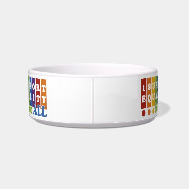 Equal Rights custom pet bowls (Back)