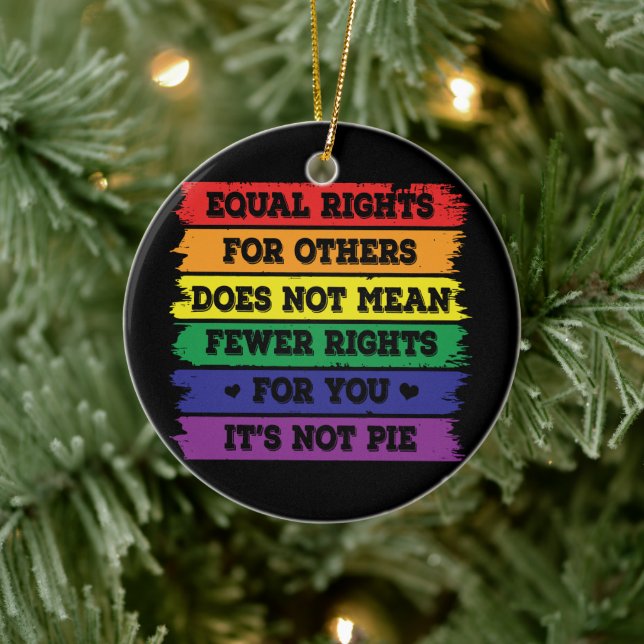Equal Rights | LGBTQ Rights | Pride Parade | Ally Ceramic Tree Decoration (Tree)