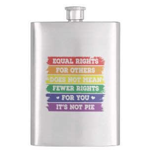 Equal Rights LGBTQ Rights Pride Parade Ally Hip Flask