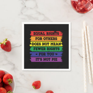 Equal Rights LGBTQ Rights Pride Parade Ally Napkin