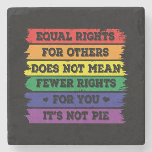 Equal Rights LGBTQ Rights Pride Parade Ally Stone Coaster
