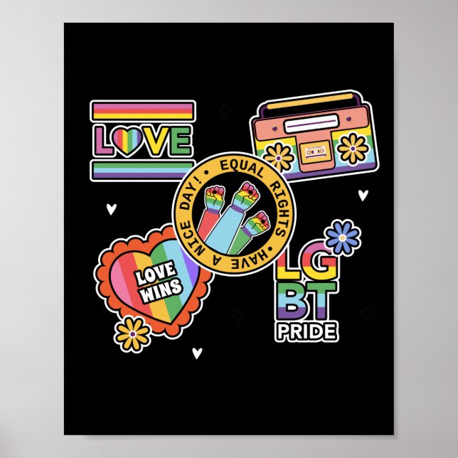 Equal rights. love wins' Pride day Poster (Front)