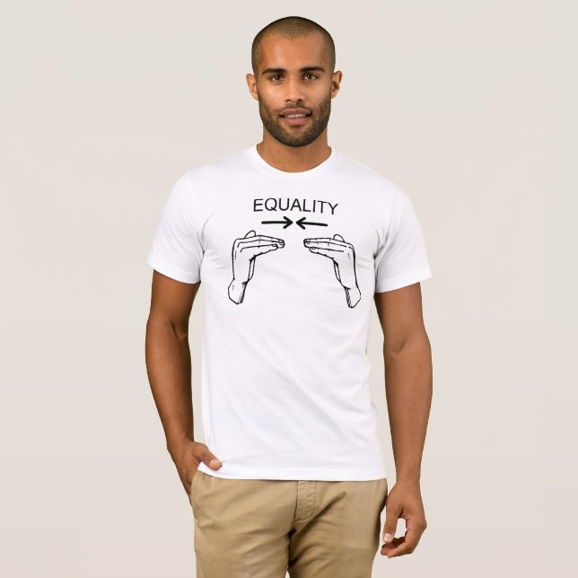 Equal Sign Language Human Equality T-Shirt (Front Full)