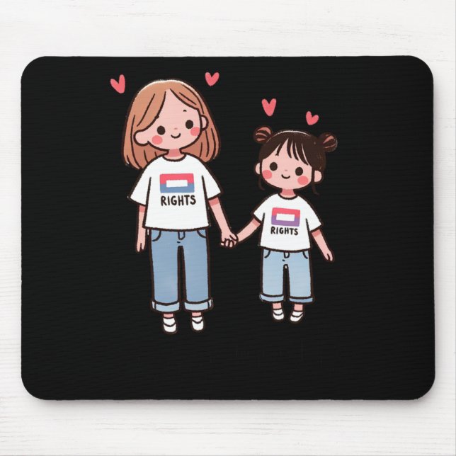 Equal Work For Equal Pay - Equal Rights - Clic Sti Mouse Pad (Front)