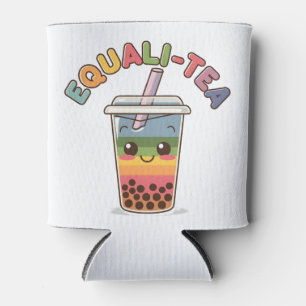 Equali-Tea Funny LGBTQ Bubble Tea Pride Month Can Cooler