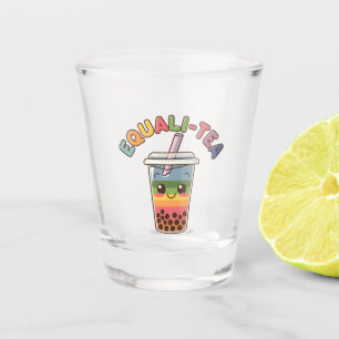 Equali-Tea Funny LGBTQ Bubble Tea Pride Month Shot Glass