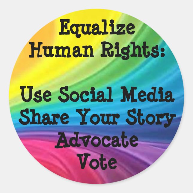 Equalise Human Rights Sticker (Front)