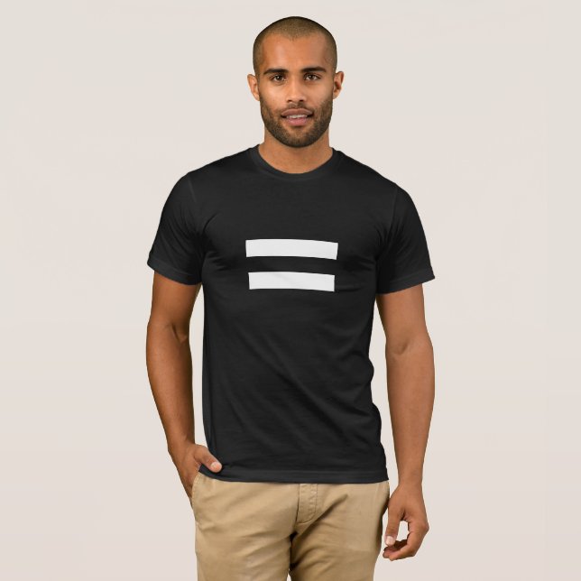 "EQUALITÉ" EQUAL SIGN T-SHIRT (BLACK) (Front Full)