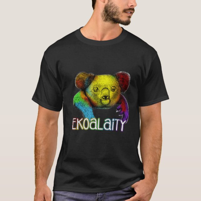Equality Ekoality Cute Koala Rainbow Lgbt Pride  F T-Shirt (Front)