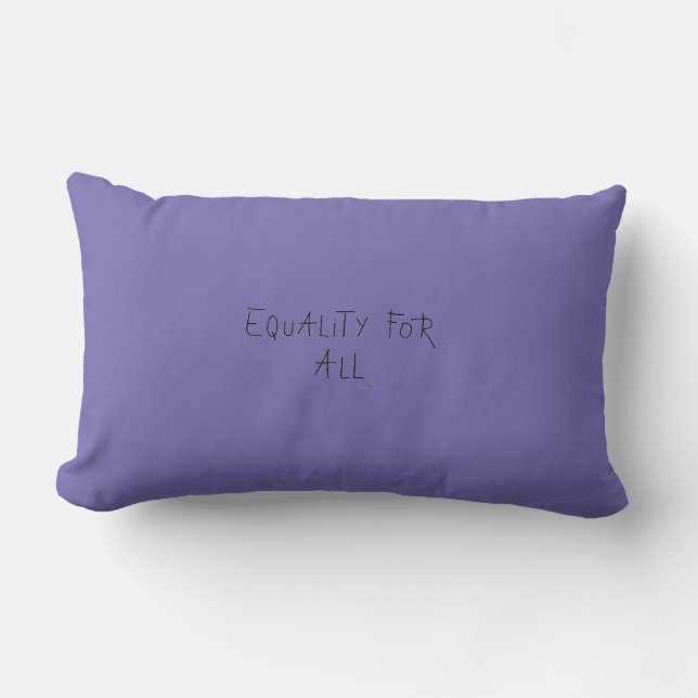 Equality for All, Home Decor, Modern Lumbar Cushion (Front)