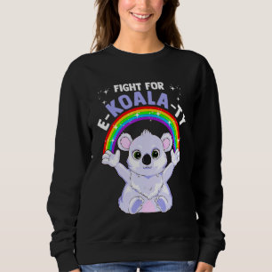 Equality For All Rainbow Cute Koala Peace And Love Sweatshirt