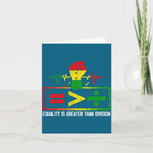 Equality Greater Than Division Black Illustration Card