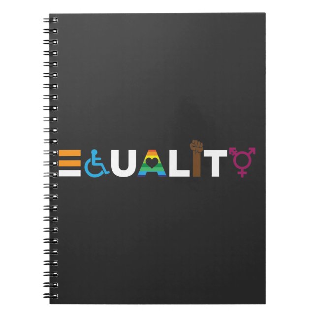 Equality Human Equal Rights LGBTQ Unity Pride Notebook (Front)