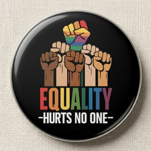 Equality Hurts No One LGBTQ Pride Human Rights 7.5 Cm Round Badge
