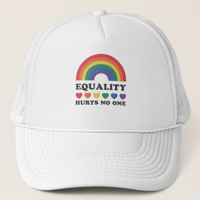 EQUALITY HURTS NO-ONE TRUCKER HAT (Front)