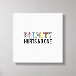 Equality Hurts No One Vintage Pride Shirt Design_1 Canvas Print