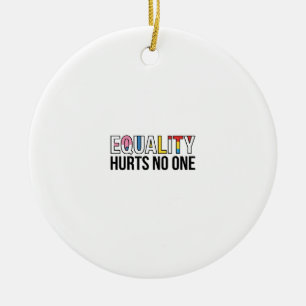 Equality Hurts No One Vintage Pride Shirt Design_1 Ceramic Tree Decoration