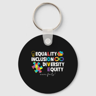 Equality Inclusion Diversity Equity Love Autism Aw Key Ring