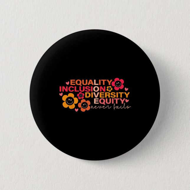 Equality Inclusion Diversity Equity Puzzle Autism  6 Cm Round Badge (Front)