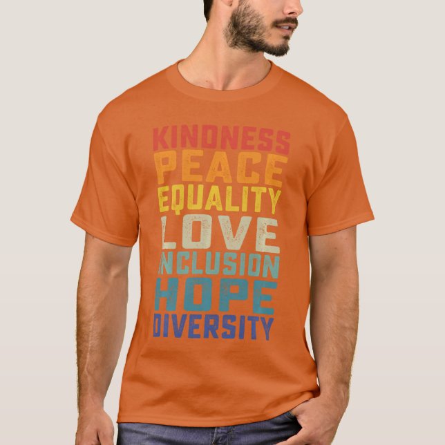 Equality Inclusion Diversity Human Rights Long Sle T-Shirt (Front)