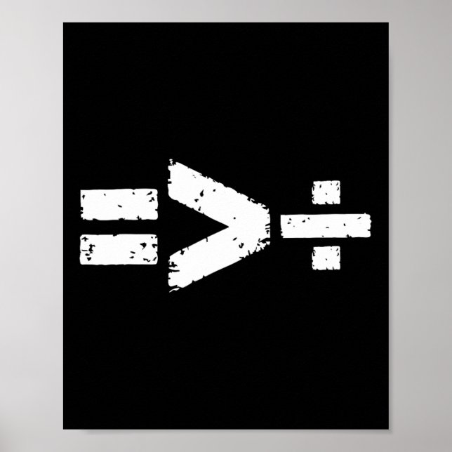 Equality Is Greater Than Division Equal Rights Mat Poster (Front)