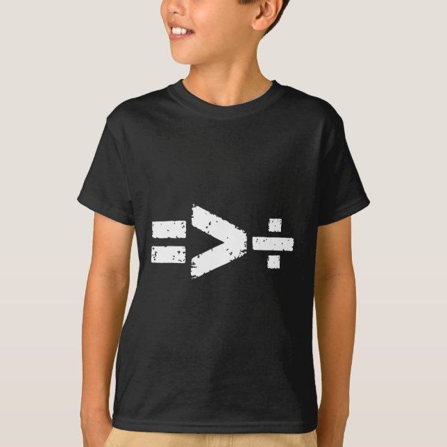 Equality Is Greater Than Division Equal Rights Mat T-Shirt (Front)