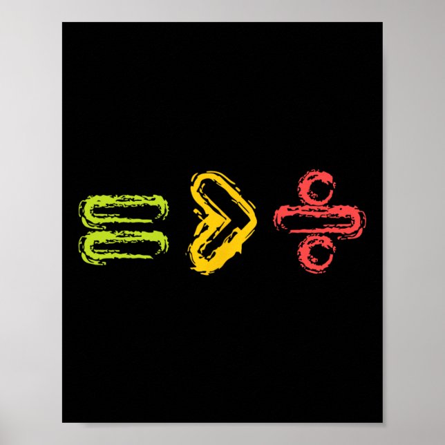 Equality Is Greater Than Division Human Rights  Poster (Front)