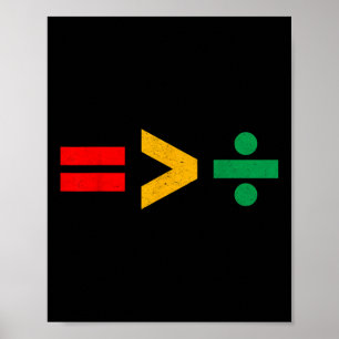 Equality Is Greater Than Division Juneteenth Women Poster