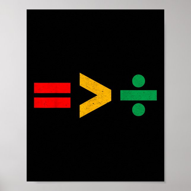 Equality Is Greater Than Division Juneteenth Women Poster (Front)