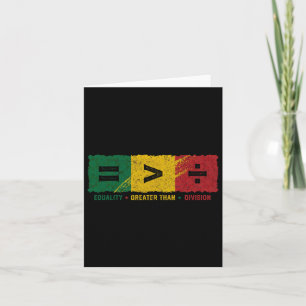 Equality Is Greater Than Division Math Symbols Bla Card