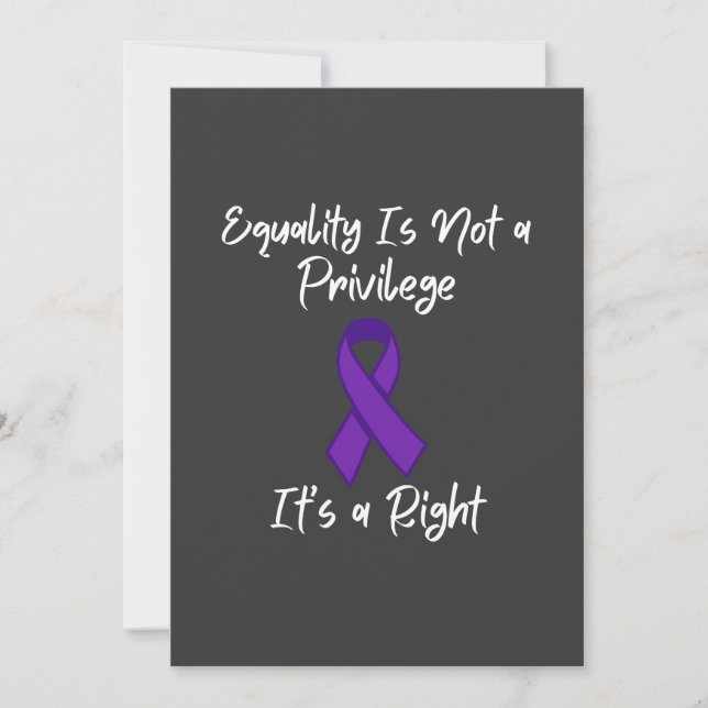 Equality is not a privilege it’s a right, feminism invitation (Front)