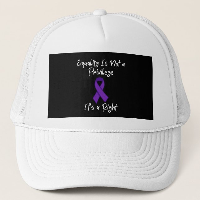 Equality is not a privilege it’s a right, feminism trucker hat (Front)