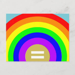 Equality is the Gold Under the Diversity Rainbow Postcard