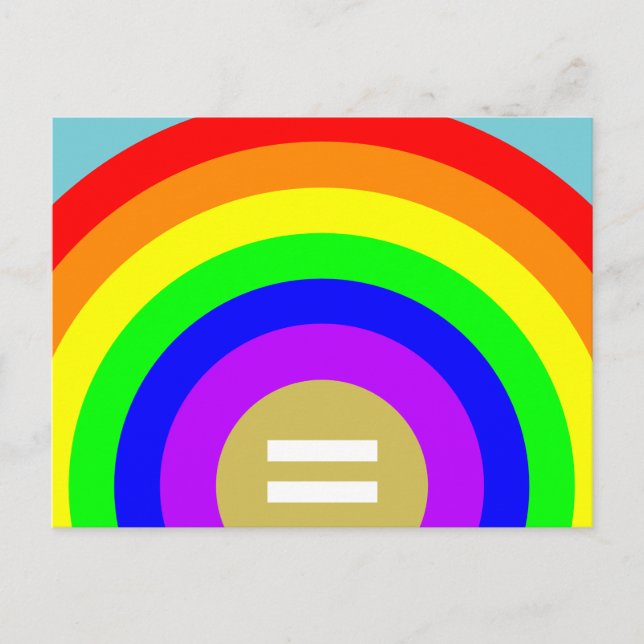 Equality is the Gold Under the Diversity Rainbow Postcard (Front)