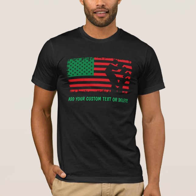 Equality Justice Activist USA Flag BLM T-Shirt (Front)