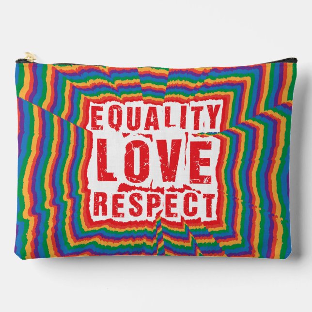Equality Love and Respect Pride Month Accessory Pouch (Front)