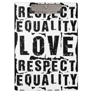 Equality Love and Respect Pride Month Clipboard