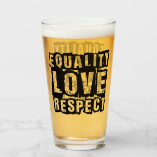 Equality Love and Respect Pride Month Glass