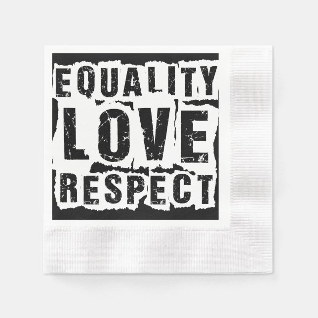 Equality Love and Respect Pride Month Napkin (Front)