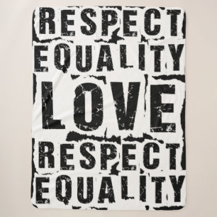 Equality Love and Respect Pride Month Sherpa Blanket